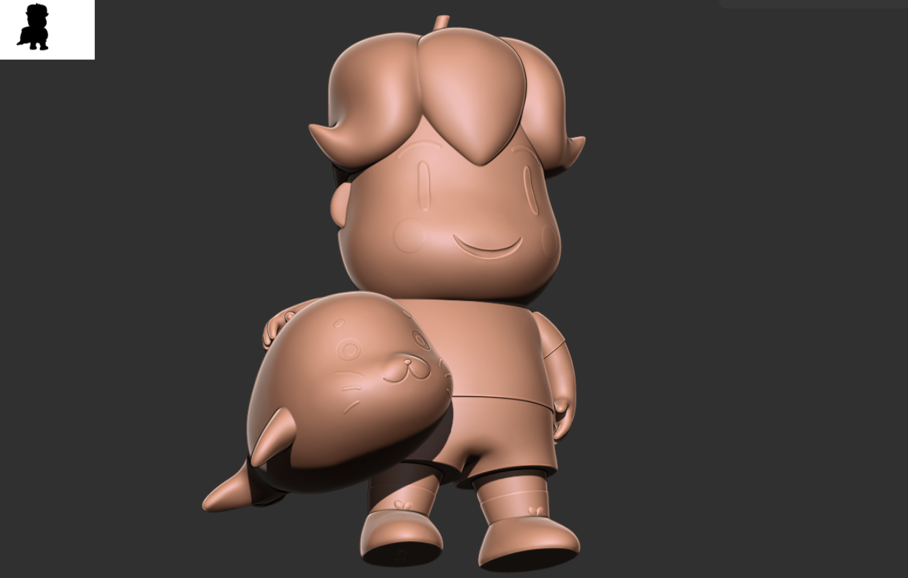 少年アシベとゴマちゃんの造形